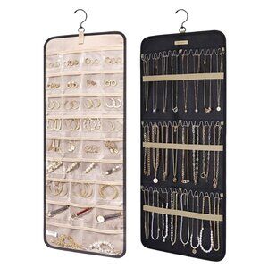 NWT BAGSMART Hanging Jewelry organizer, double-sided, travel